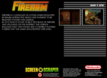 Firearm (USA) (Proto) box cover back